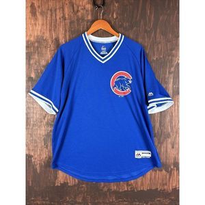 XL Chicago Cubs Majestic Cool Base MLB Jersey Shirt Mens XL Blue White Red RWB